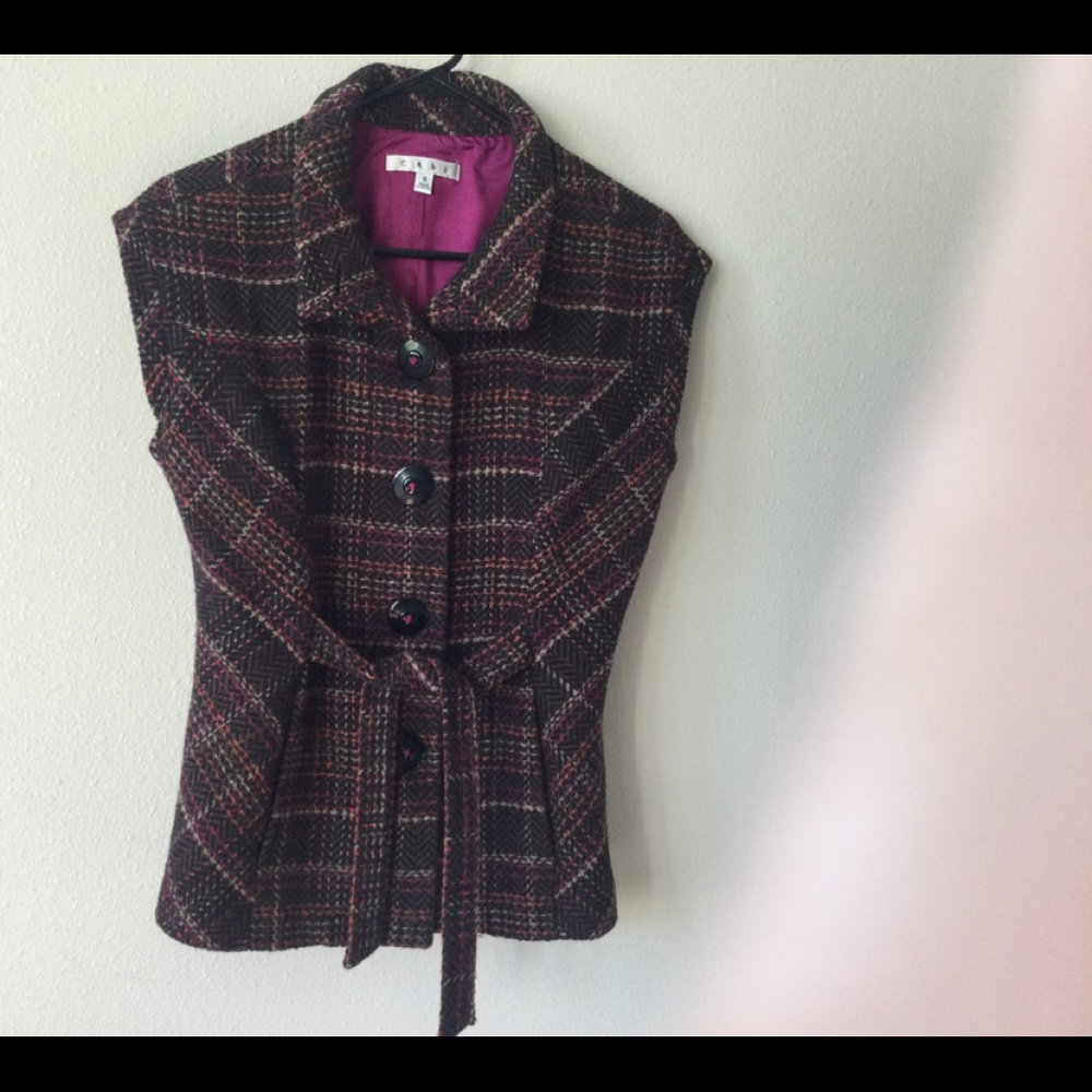CAbi CINCH IT UP tweed vest